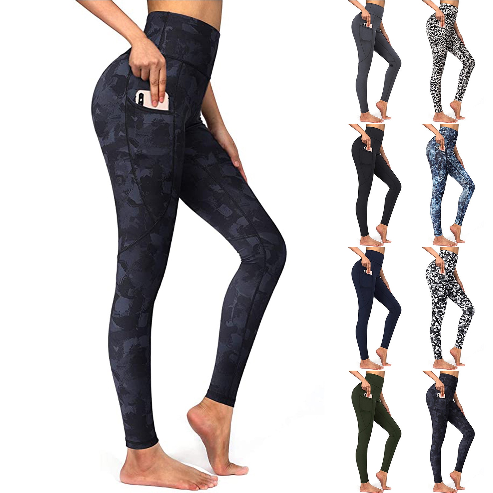 Yoga leggings Seamless High Waist Women With Pockets Workout Breathable Fitness Clothing Training Pants Female trousers legins